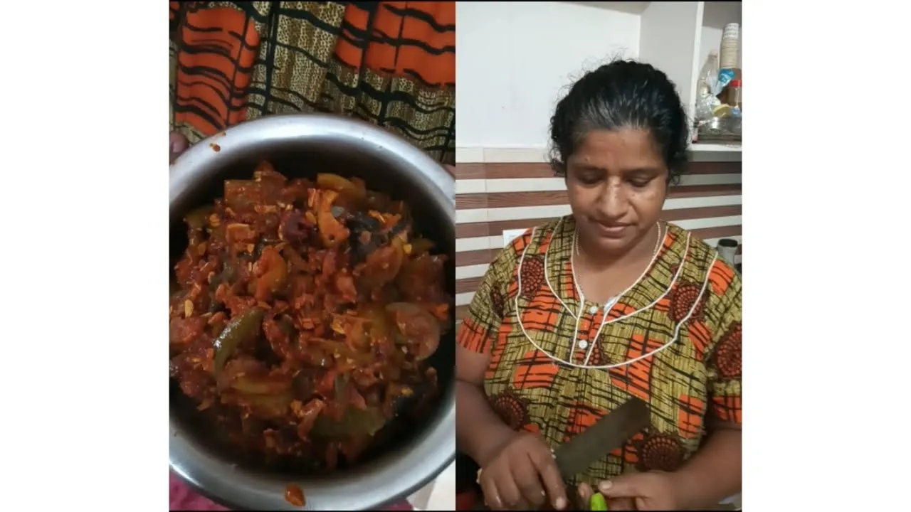 KOVAKKAI WITH UNAKKA CHEMMEEN (ivy gourd with dry prawns)    BY MARY ABRAHAM  (SPECIAL)