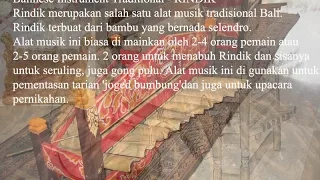 balinese traditional instrument rindik