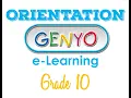 Grade 10 Genyo E-Learning Orientation