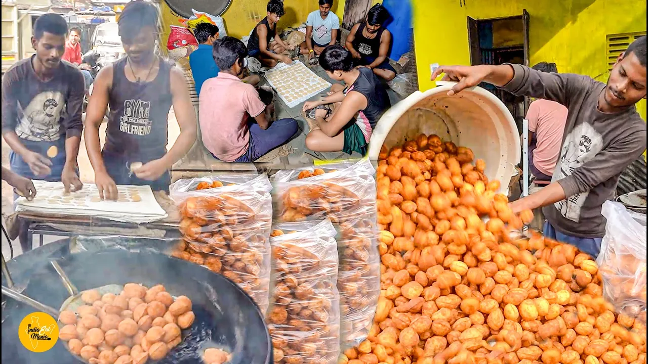 Gujarat Road Side Wale Fast & Furious Golgappe Bulk Making Process l Surat Street Food