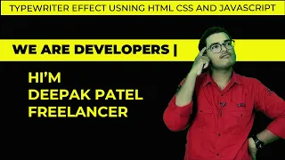 HTML CSS JavaScript Text Typing Animation Typewriter Effect Html and CSS animations