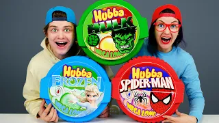 Mukbang GIANT Hubba Bubba 풍선껌 푸드 챌린지 by Nerd Hands