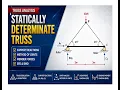 Complete Analysis of Statically Determinate Truss Structures Support Reactions SFD BMD