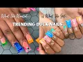 HOW TO DO DUCK NAILS NAIL TUTORIAL START TO FINISH PREP TIP APPLICATION ACRYLIC APPLICATION