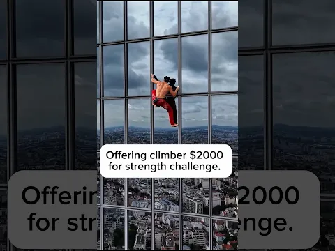 Offering climber $2000 for a strength challenge. #climbing #freesolo #workout #pullups