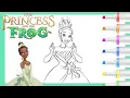 Coloring DISNEY PRINCESS TIANA - THE PRINCESS THE FROG Coloring Page