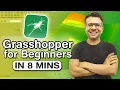Grasshopper Beginner Tutorial Parametric Design in Rhino 3D 8 minutes