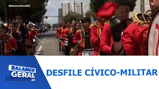 tradicional desfile cívico-militar acontece na avenida barão de maruim