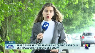 Bebê de 5 meses sofre fratura ao cair de trocador em creche