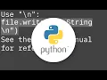 Writing string to a file on a new line every time