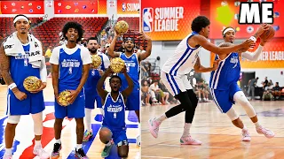 PLAYING IN THE NBA SUMMER LEAGUE BASKETBALL GAME (CHAMPIONSHIP)