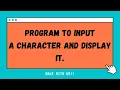 Program to display cube root of a number