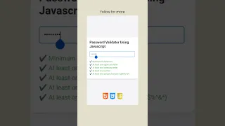 Password Validation Using JavaScript