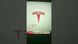 tesla Car Logo Drawing Using Python Turtle Graphics Instagram Reels Python - Shorts