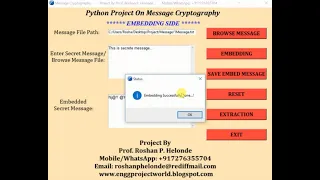 Secret Message Hiding Cryptography Python Project With Source Code