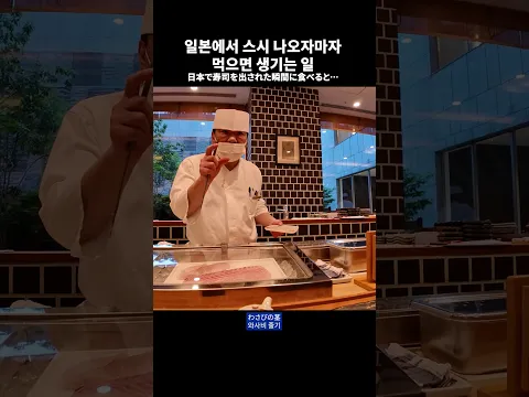 일본 스시는 나오자 마자 먹는것?