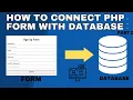 How to connect an HTML form to a MySQL database in PHP in HINDI PHP FORMS Part 2