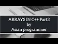 C ARRAY PART 3 RETURNING ARRAY FROM FUNCTIONS C Tutorial