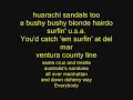 surfin U.S.A  whith lyrics
