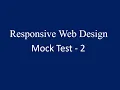 Mock Test - 2 Responsive Web Design HTML CSS Bootstrap Nxtwave