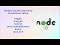 Node js Express Backend Production Setup Winston Logger Morgan Helmet Rate Limit Arcjet