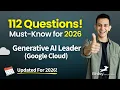 Google Cloud Generative AI Leader 2026 112 Practice Exam Questions Answers