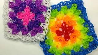 Granny Square Tutorial by feelinspiffy HOOK ONLY Loom Bands