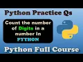 Python program to count the number of digits in a number Python Programming