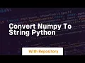 convert numpy to string python