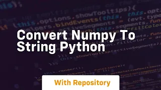 convert numpy to string python