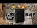 Coach Id Wallet In signature canvas review Charcoal Black