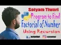 Python Program to Find Factorial of Number Using Recursion Programming Is fun