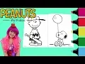 Coloring Snoopy Charlie Brown Peanuts Coloring Book Page Colored Markers KiMMi THE CLOWN