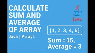 Calculate Sum and Average of Array in Java Java Array Programs Explained