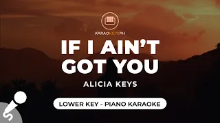 Download If I Ain't Got You - Alicia Keys (Lower Key - Piano Karaoke) MP3