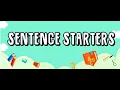 Sentence starters