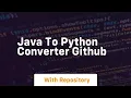 java to python converter github