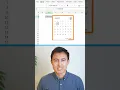 Calendar Trick in Excel