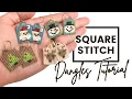 Christmas Square Stitch Dangles Tutorial - Pattern Resource