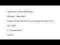Application of String Methods isascii isdecimal and isdigit