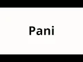 Lagu How to pronounce Pani | Пани (Lady in Russian)