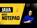 Create a simple Java program with Notepad Java Lessons for Beginners in Hindi