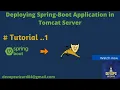 Deploying Spring Boot application in to Tomcat DevOps