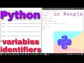 Variables Identifiers part 1 Bangla Python Tutorial