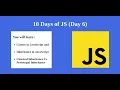Day 6 - JavaScript Tutorial Classes and Inheritance in JS Classical Vs Prototypal Inheritance