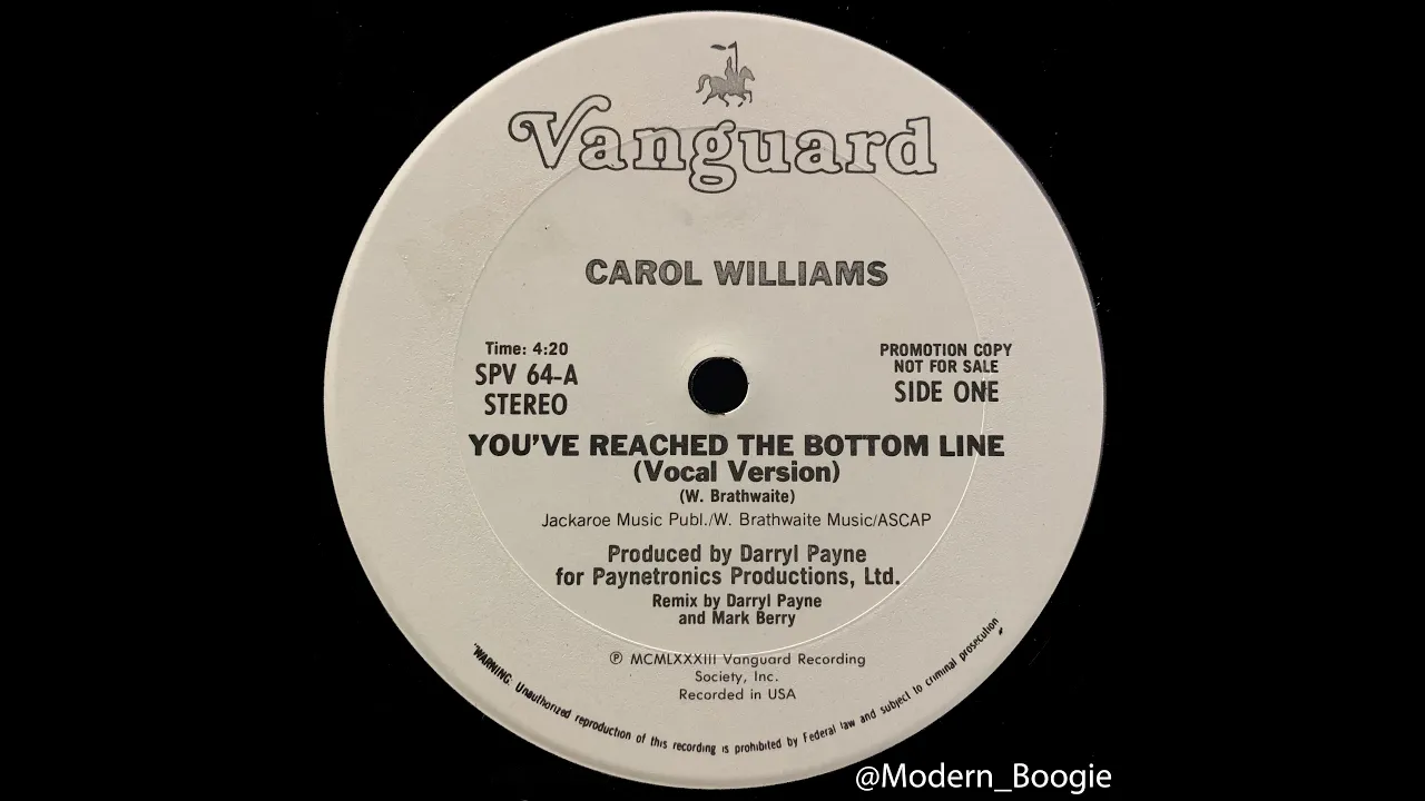 Carol Williams - You've Reached The Bottom Line (1983)