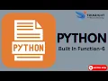 Built-in Functions in Python Part 6 Functional Programming Tools Python Tutorial - Chapter 11