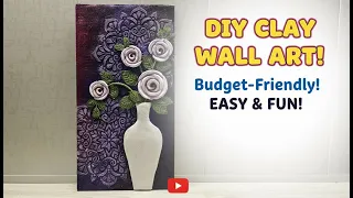 Airdry clay roses | Budget-friendly wall decor