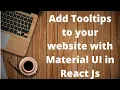 How to add Tooltip to your website - Material UI