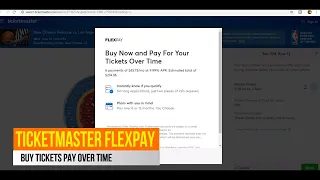 Ticketmaster Payment Plan with Flexpay by Klarna NFL NBA NCAAF Financing 6 - 12 months your choice